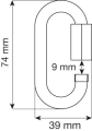 Соединительный элемент 8 mm Oval Quick Link Stainless, CAMP