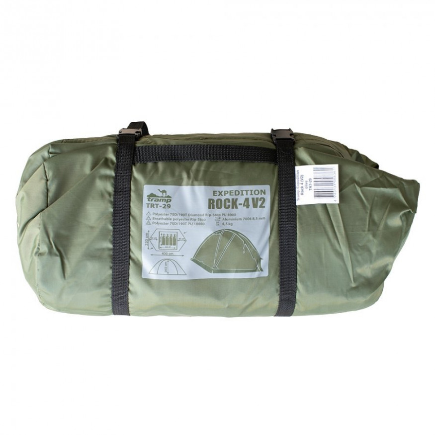 Палатка Tramp Rock 4 v2, зеленый
