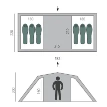 Палатка Ruswell 6 зеленая, Btrace