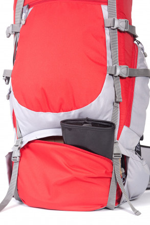 Рюкзак туристический Хальмер 2, с латами, красно-серый, 80 л, ТАЙФ