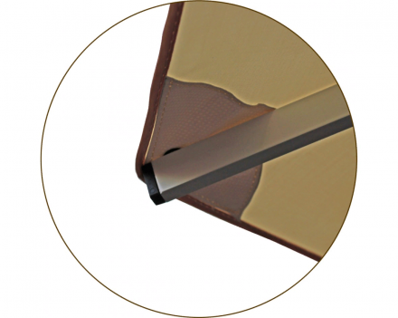 Зонт круглый (d=2.5 м, 8 спиц) алюминиевый, с воланом