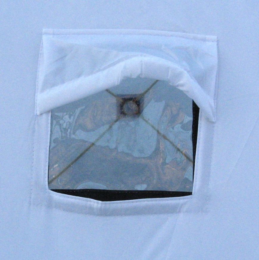 Палатка КУБ 3 (трехслойная) Эконом, бело-синяя