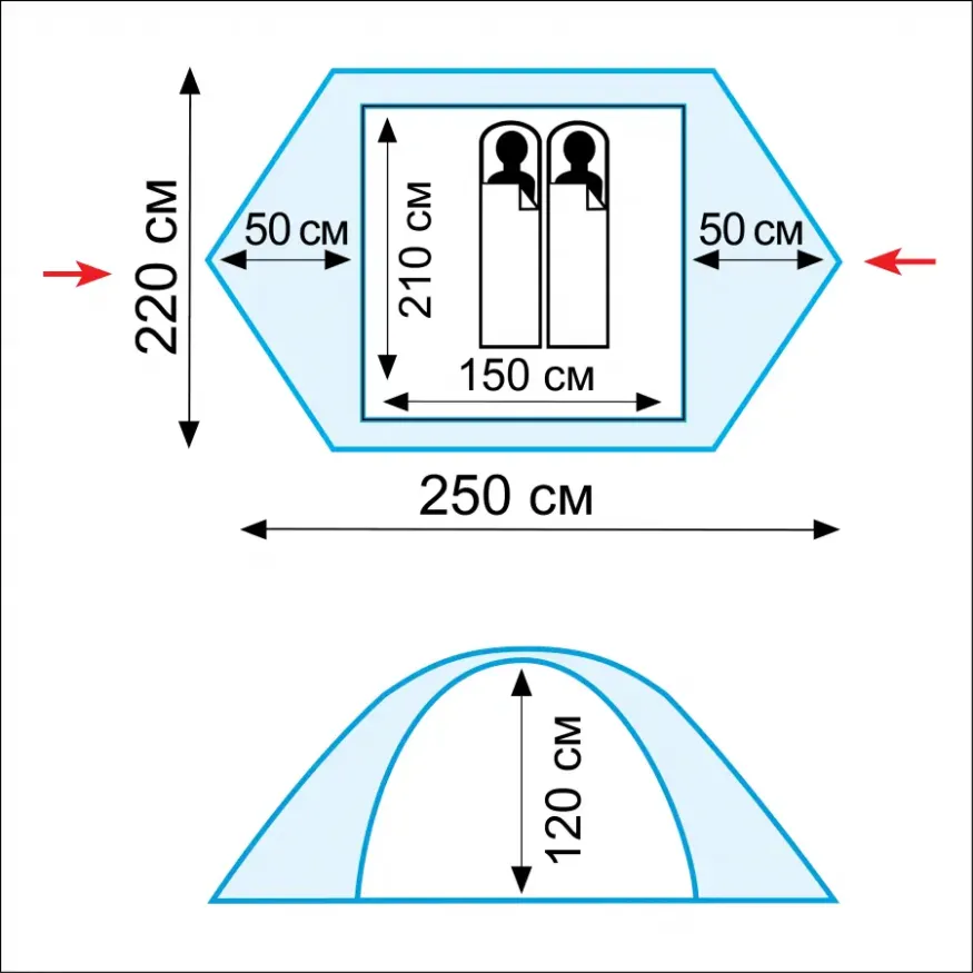 Палатка Scout 2 v2, зеленый, Tramp